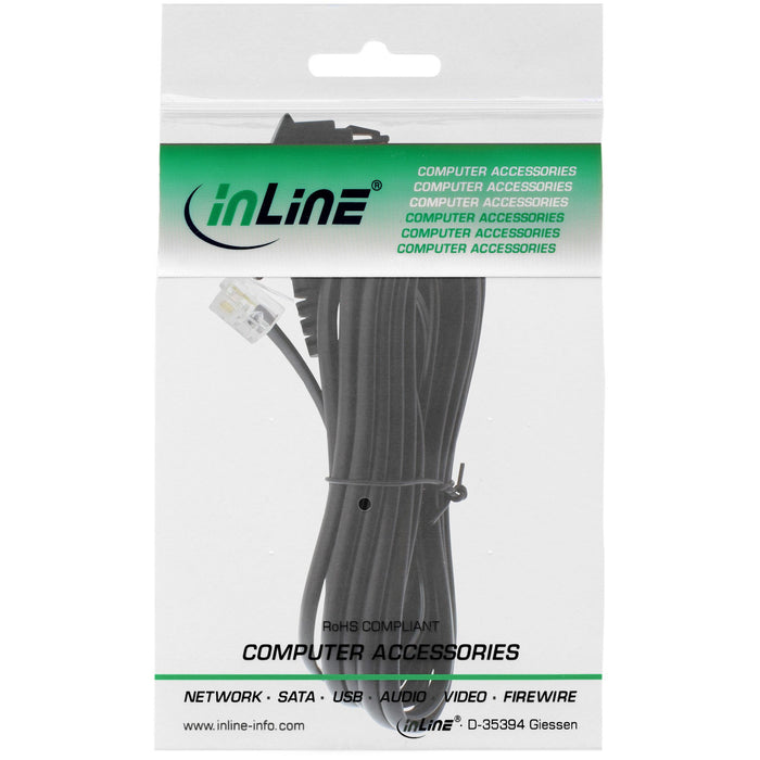 EAN 4043718013296 - InLine 18917 cable telefónico 10 m Negro imagen 3