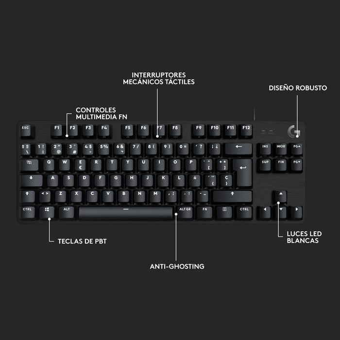 EAN 5099206098435 - Logitech G 920-010559 teclado Juego USB QWERTY Español Negro imagen 14