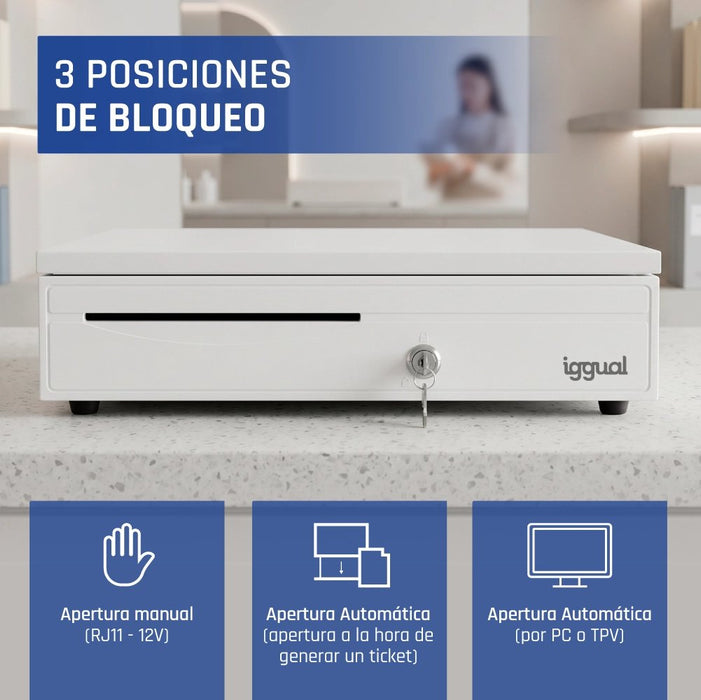 EAN 8435364318782 - iggual IRON-30PW Cajón de efectivo electrónico imagen 8