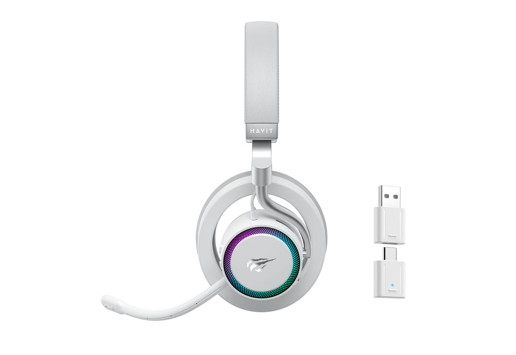 EAN 6939119043759 - Havit Fuxi-H8 (White) Auriculares Inalámbrico y alámbrico Diadema Juego USB Tipo C Bluetooth Blanco imagen 5