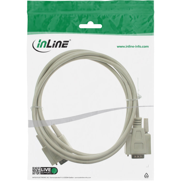 EAN 4043718002801 - InLine 12212 cable de serie Beige 2 m male 9pin Sub D imagen 2
