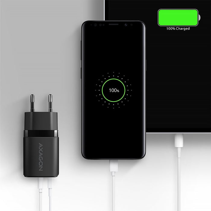 EAN 8595247907882 - Axagon ACU-PQ20 wall charger QC3.0/AFC/FCP+ PD type-C 20 W - schwarz - USB Typ C Teléfono móvil, Smartpho imagen 6