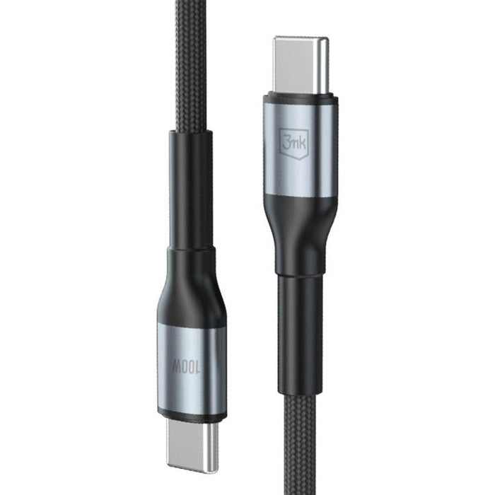 EAN 5903108680202 - 3MK 5903108680202 cable USB USB 2.0 1 m USB C 0,48 Gbit/s 100 W Negro, Plata imagen 2