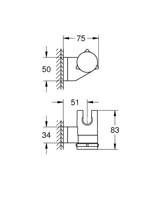 EAN 4005176681462 - GROHE Vitalio Universal soporte para ducha imagen 5