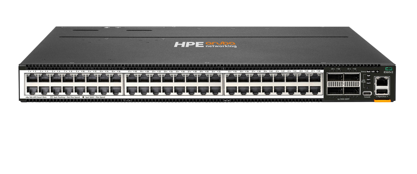 EAN 190017590943 - HPE Aruba Networking CX 8360-48XT4C v2 48p 1G/10GBase-T 4p 100G QSFP28 FB 3 Fans 2AC Bundle imagen 1