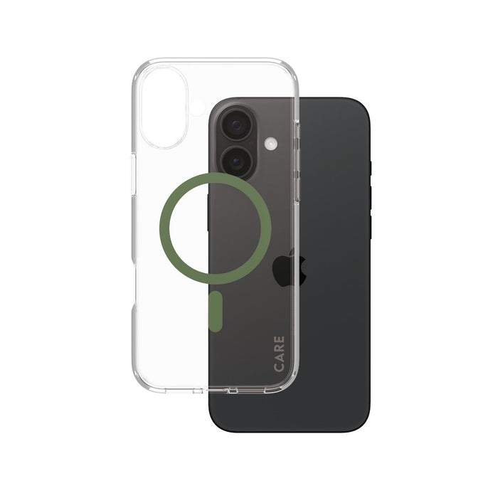 EAN 5715685004377 - PanzerGlass CARE™ by ® Urban Combat Case Transparent w. Green MagSafe iPhone 16 Plus funda para teléfono  imagen 1