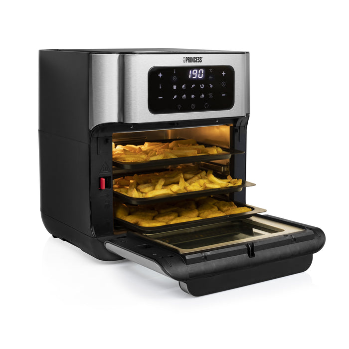EAN 8713016091451 - Princess 182065 Sencillo 10 L Independiente 1500 W Freidora de aire caliente Plata imagen 9
