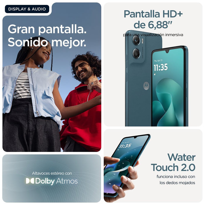 EAN 0840493608112 - Motorola moto g06 17,5 cm (6.88") SIM doble Android 15 4G USB Tipo C 4 GB 128 GB 5200 mAh Azul imagen 15
