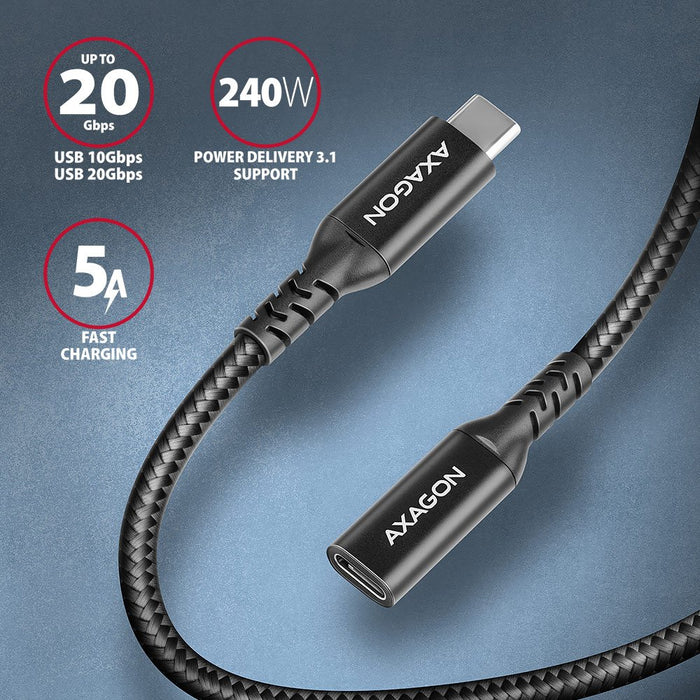EAN 8595247907363 - Axagon BUCM32-CF10AB cable USB USB 3.2 Gen 2x2 1 m USB C Negro imagen 2