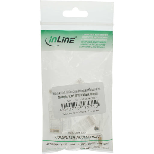 EAN 4043718175710 - InLine 73011 conector RJ-45 Transparente, Blanco imagen 2