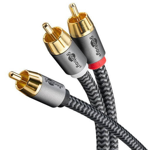 EAN 4040849653032 - Goobay 65303 cable de audio 10 m 2 x RCA RCA Negro, Plata imagen 2