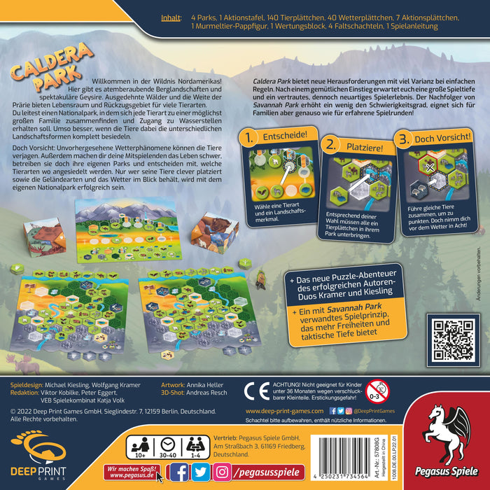 EAN 4250231734564 - Pegasus Spiele Caldera Park Juego de mesa Viaje/aventura imagen 4