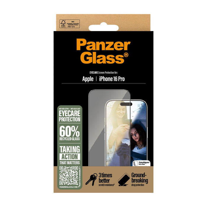 EAN 5715685002557 - PanzerGlass ® EyeCARE™ Screen Protector iPhone 16 Pro | Ultra-Wide Fit Protector de pantalla Apple 1 piez imagen 3