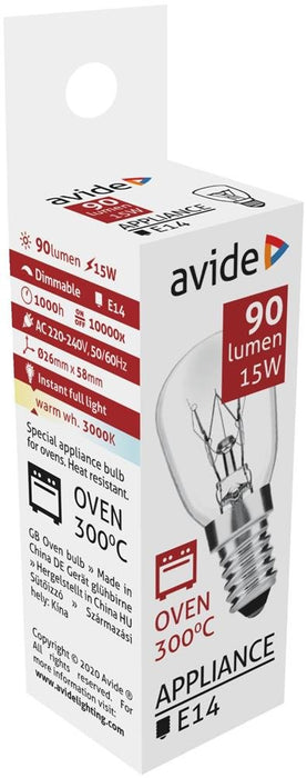 EAN 5999097917085 - Avide ARAH14WW-15W lámpara halógena Blanco cálido E14 G imagen 2