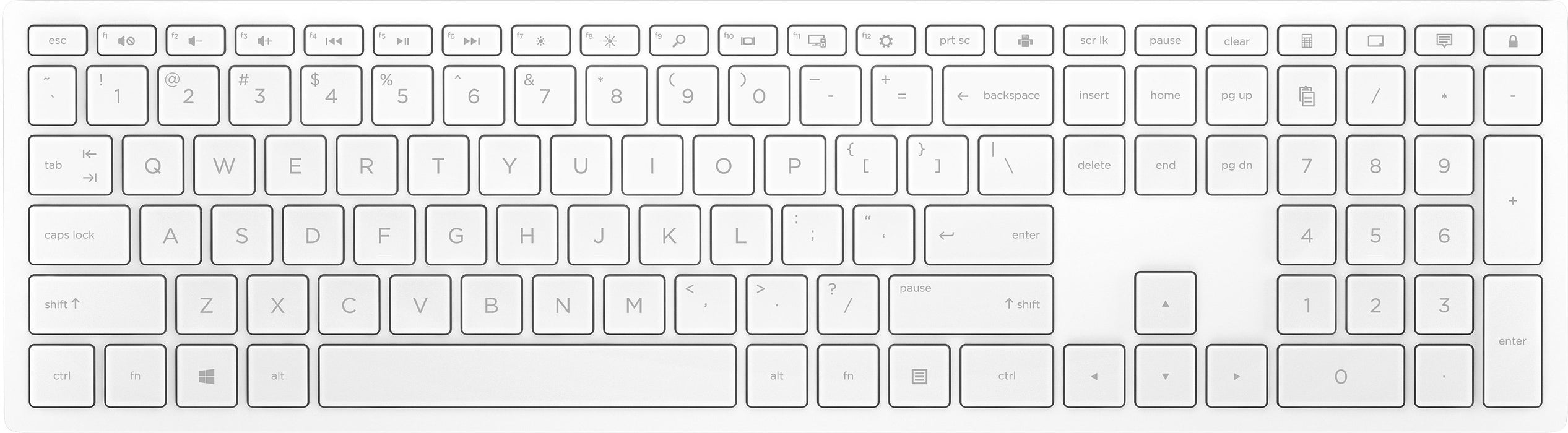 EAN 0192545460118 - HP Pavilion Wireless Keyboard 600 White teclado RF inalámbrico imagen 3