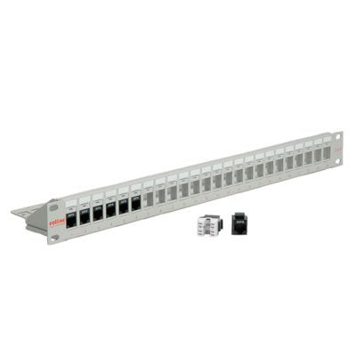 EAN 7611990170241 - ROLINE Cat.6 19"-Keystone Patch Panel, light grey UTP imagen 1