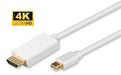 EAN 5704174123101 - Microconnect MDPHDMI3-4K adaptador de cable de vídeo 3 m Mini DisplayPort HDMI tipo A (Estándar) Blanco imagen 1
