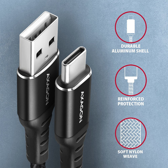 EAN 8595247906861 - Axagon BUCM-AM20AB cable USB USB 2.0 2 m USB A USB C Negro imagen 3