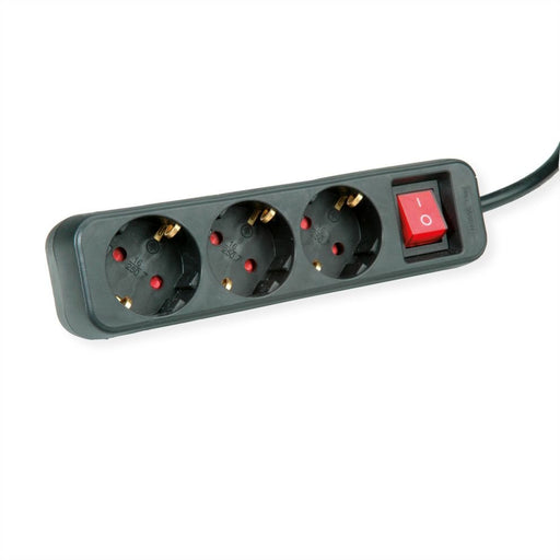 EAN 7630049612198 - ROLINE 19.07.1071 base múltiple 10 m 3 salidas AC Interior Negro imagen 1