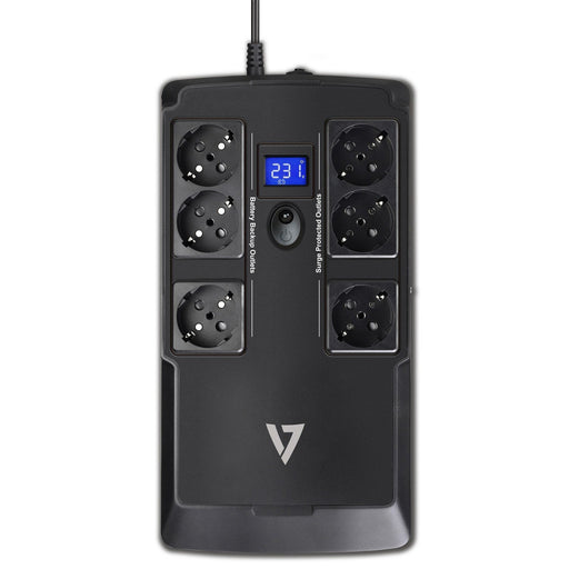 EAN 662919091397 - V7 UPS1DT750-1E sistema de alimentación ininterrumpida (UPS) 0,75 kVA 450 W 6 salidas AC imagen 2