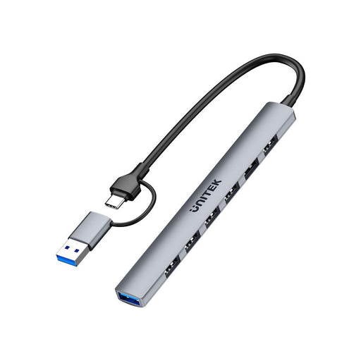 EAN 4894160057525 - UNITEK H1209AGY01 hub de interfaz USB Tipo C 5000 Mbit/s Gris imagen 1