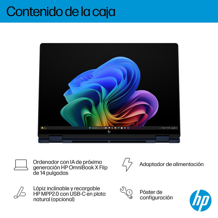 EAN 0199251120220 - HP OmniBook X FlipNGAI 14-fm0008ns Copilot+ PC Intel Core Ultra 7 258V Híbrido (2-en-1) 35,6 cm (14") Pan imagen 6