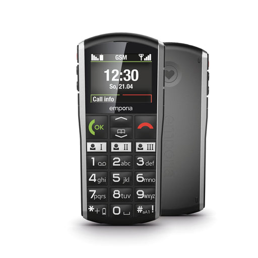 EAN 9005613161194 - Emporia emporiaSIMPLICITY 5,08 cm (2") 90 g Negro, Plata Teléfono para personas mayores imagen 1