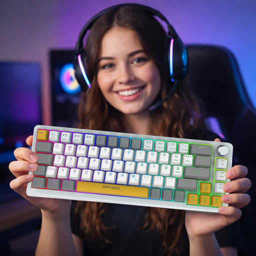 EAN 8681949017001 - Inca IKG-457 teclado Juego USB QWERTY Alemán Blanco imagen 2