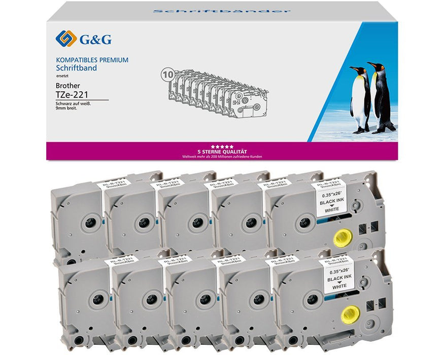 EAN 6941881284162 - G&G 20101 cinta para impresora de etiquetas Negro sobre blanco TZe imagen 1