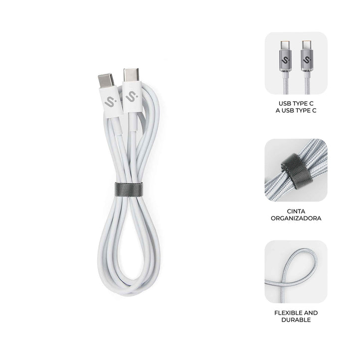 EAN 8436586743604 - SUBBLIM SUBCAB-C10011 cable USB USB 2.0 USB C Blanco imagen 3