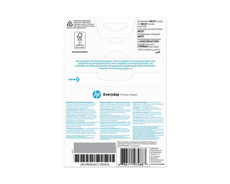 EAN 0886111974887 - HP Everyday Glossy Photo Paper-100 sht/10 x 15 cm imagen 7