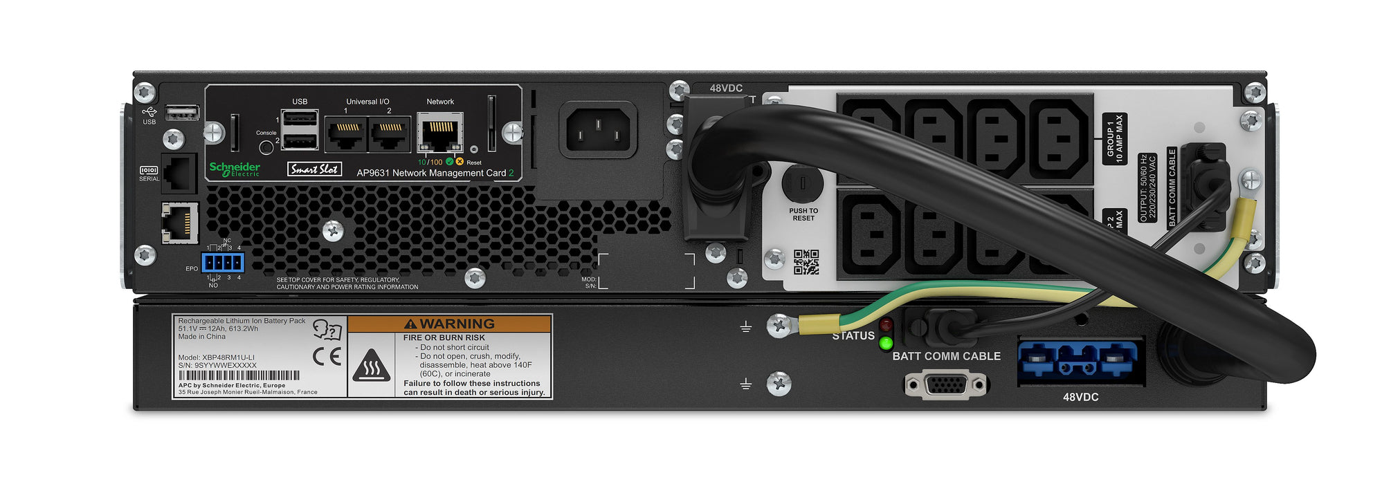 EAN 8592978145736 - APC SRTL1000RMXLI-NC sistema de alimentación ininterrumpida (UPS) Doble conversión (en línea) 1 kVA 900 W imagen 2