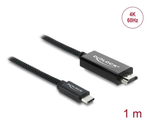 EAN 4043619817030 - DeLOCK 81703 adaptador de cable de vídeo 1 m USB Tipo C HDMI Negro imagen 2