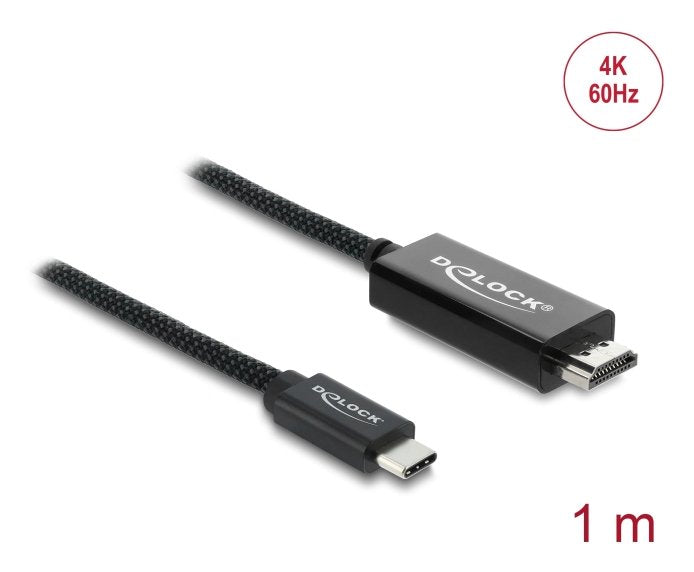 EAN 4043619817030 - DeLOCK 81703 adaptador de cable de vídeo 1 m USB Tipo C HDMI Negro imagen 2