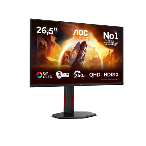 EAN 4038986183130 - AOC G4 Q27G4ZDR pantalla para PC 67,3 cm (26.5") 2560 x 1440 Pixeles Quad HD QD-OLED Negro, Rojo imagen 2