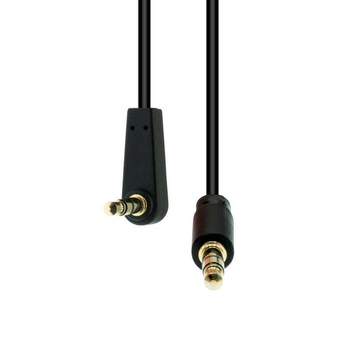 3-Pin Angled Slim Cable M-M  Black 1m