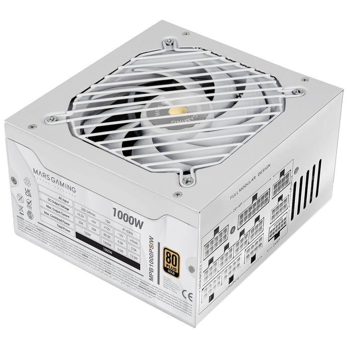 EAN 8435693109686 - Mars Gaming MPB1000PSIW unidad de fuente de alimentación 1000 W 24-pin ATX ATX Blanco imagen 1