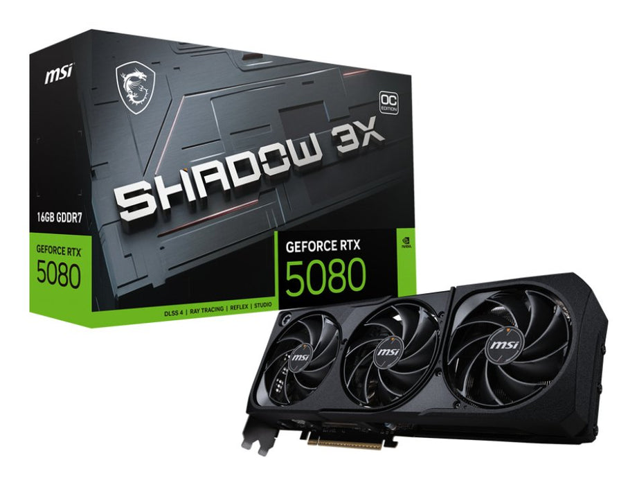 EAN 4711377292498 - MSI GEFORCE RTX 5080 16G SHADOW 3X OC tarjeta gráfica NVIDIA 16 GB GDDR7 imagen 1