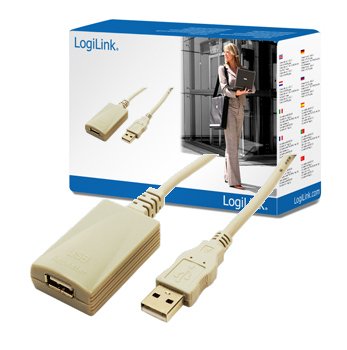 EAN 4016032183839 - LogiLink USB 2.0 Repeater Cable cable USB 5 m USB A Beige imagen 1