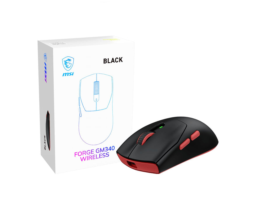 EAN 4711377425469 - MSI Forge Gm340 Wireless Black ratón Juego Ambidextro RF Wireless + Bluetooth Óptico 12000 DPI imagen 1