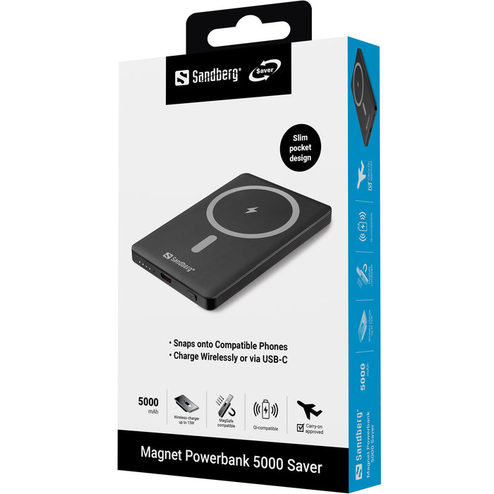 EAN 5705730320965 - Sandberg 320-96 batería externa Litio 5000 mAh Cargador inalámbrico Negro imagen 5