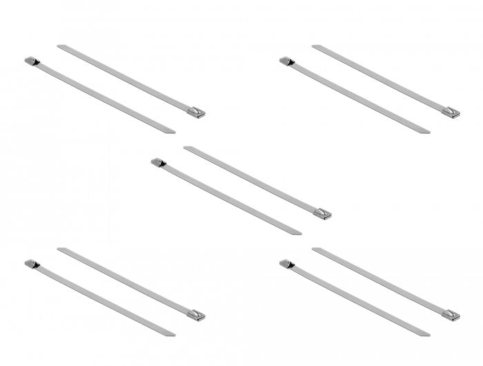EAN 4043619187751 - DeLOCK 18775 presilla Brida reutilizable Acero inoxidable 10 pieza(s) imagen 1