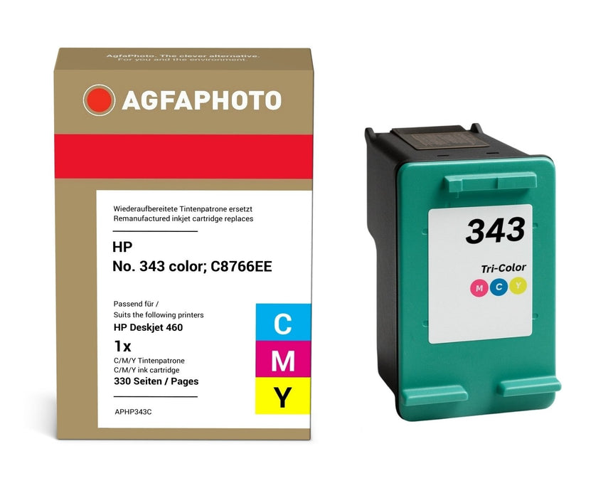 EAN 4250164813893 - AgfaPhoto APHP343C cartucho de tinta 1 pieza(s) Compatible Rendimiento estándar Cian, Magenta, Amarillo imagen 1