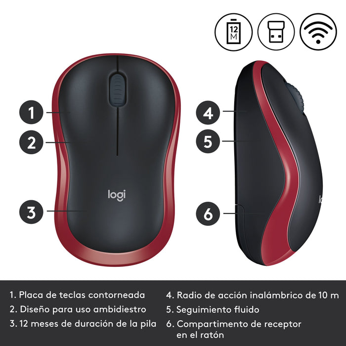 EAN 5099206028869 - Logitech 910-002240 ratón Oficina Ambidextro RF inalámbrico Óptico 1000 DPI imagen 4