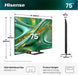 EAN 6942351433967 - Hisense 75E8S 190,5 cm (75") 4K Ultra HD Smart TV Wifi Negro imagen 2