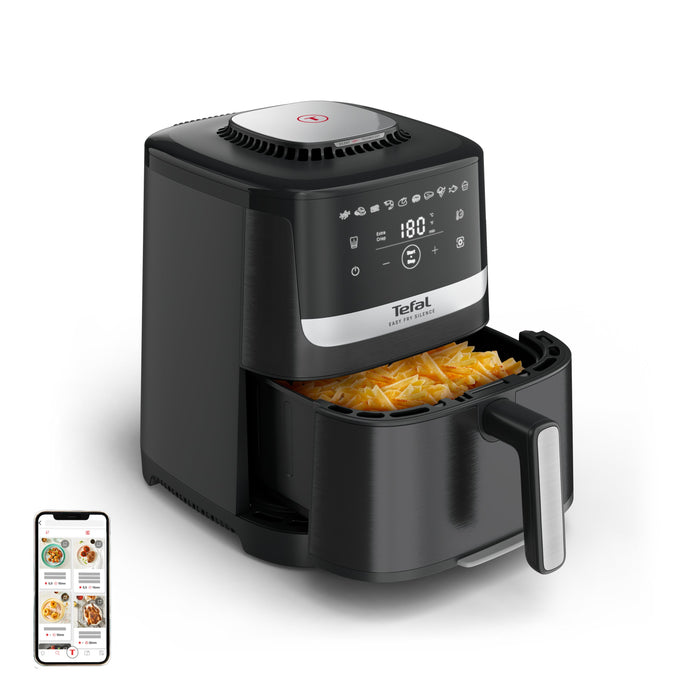 EAN 3045387293741 - Tefal Easy Fry Silence EY5528E0 freidora Sencillo 5 L Independiente Freidora de aire caliente Negro, Acer imagen 1