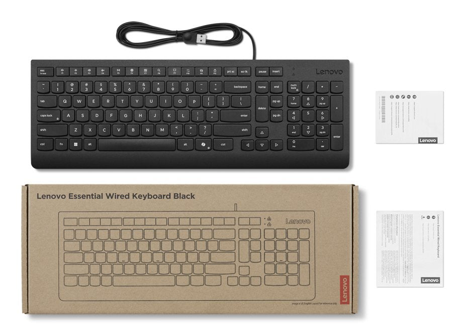 EAN 0195892116370 - Lenovo 4Y41R64681 teclado Hogar / Oficina USB Nórdico Negro imagen 3