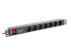 EAN 5901969414479 - Lanberg PDU-07F-0200-BK unidad de distribución de energía (PDU) 7 salidas AC 1U Negro imagen 1