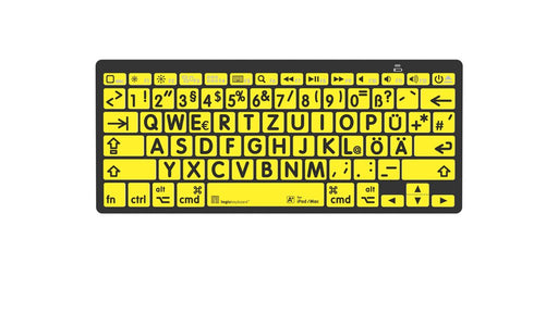 EAN 5707795011581 - Logickeyboard LKB-LPBY-BTON-DE teclado Médico Bluetooth QWERTZ Alemán Negro, Amarillo imagen 1