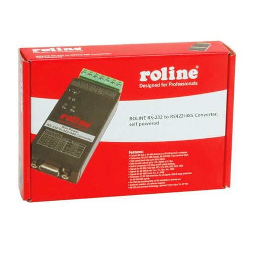 EAN 7611990198665 - ROLINE RS-232 to RS-422/485 Converter, Din Rail, self powered Negro imagen 2